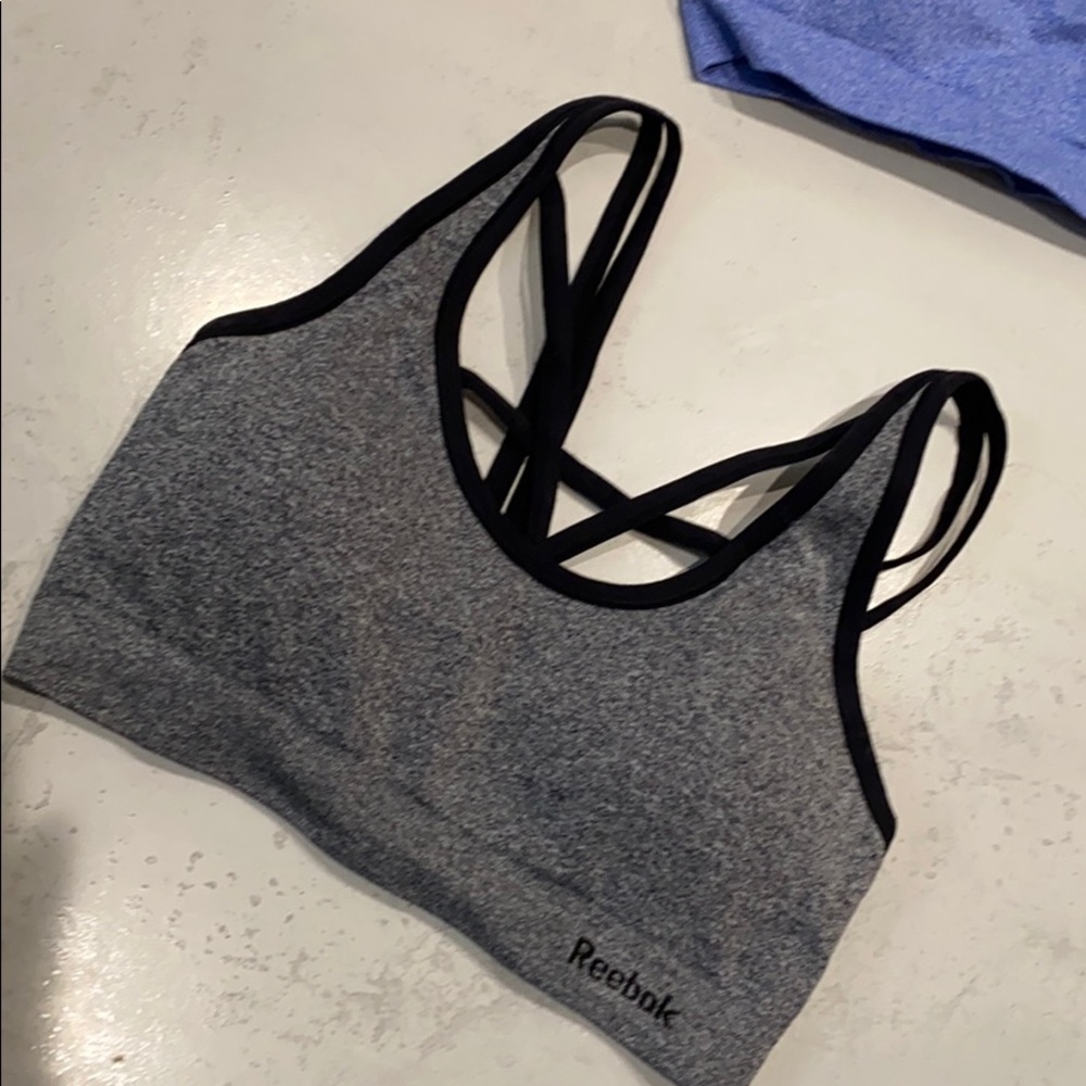 3 Reebok Sports Bras - 2 blue, 1 black - Picture 2 of 5